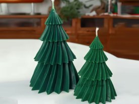 Molde silicona arbolito Navidad rayado 